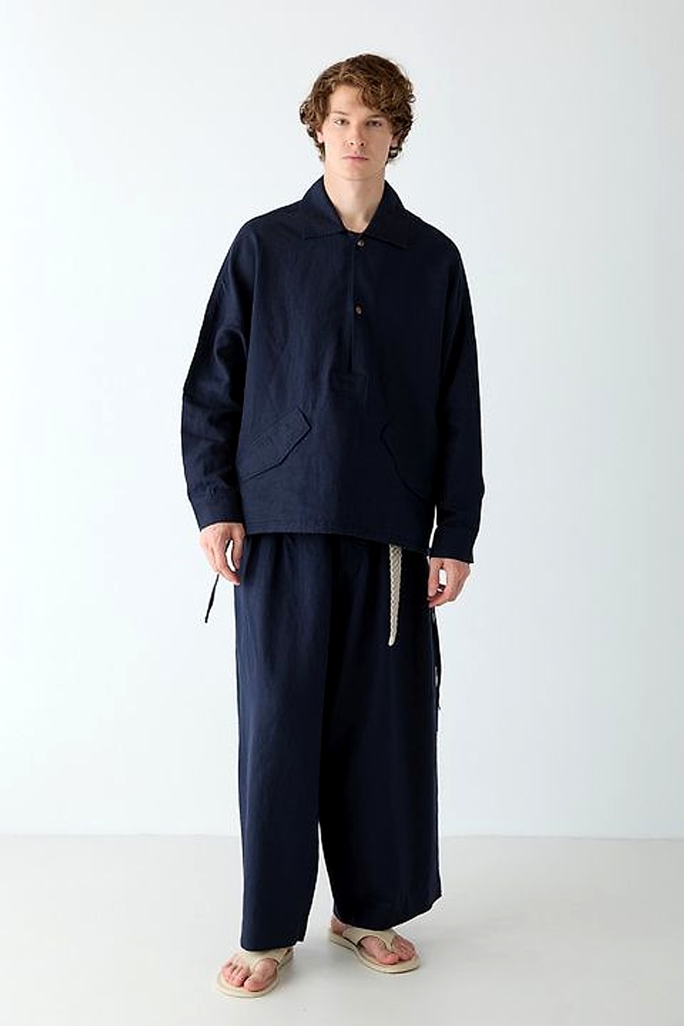 Utility Chore Jacket in Navy — YEG Textile